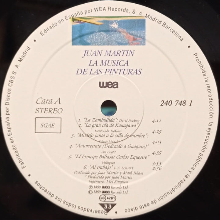 Juan Martin - La Musica De Las Pinturas (Edición España, 1986)