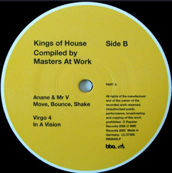 Masters At Work - The Kings Of House (Part A) (Doble LP Original UK, Rapster / BBE, 2005)