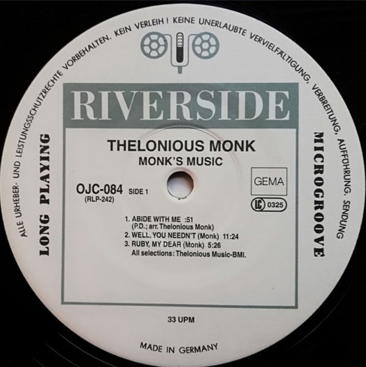 THELONIOUS MONK - MONK'S MUSIC