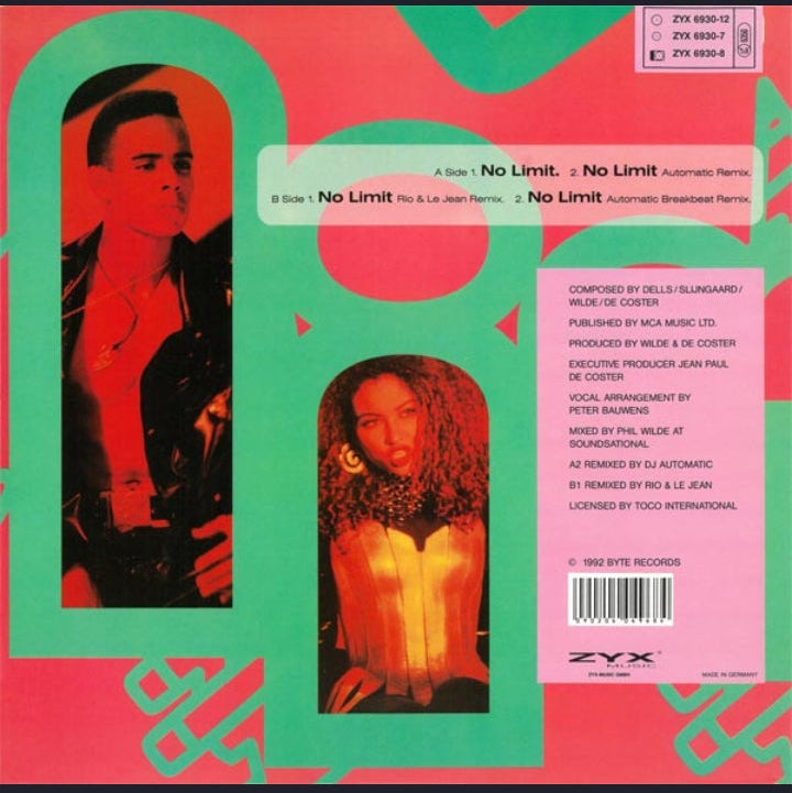 2 Unlimited - No Limit (Edición Original Alemania, ZYX Music, 1993)