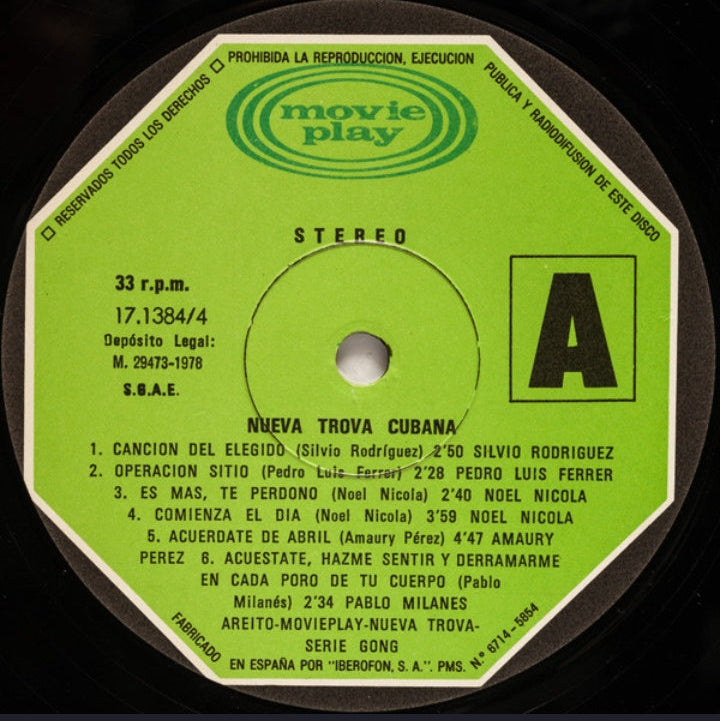 Nueva Trova Cubana - Encuentro Con La Nueva Cancion Cubana (Edición España, 1978)