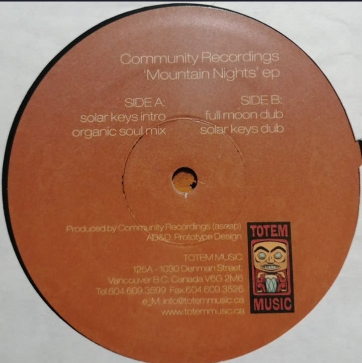 Community Recordings - Mountain Nights EP (Edición Original Canada, Totem Music, 2003)