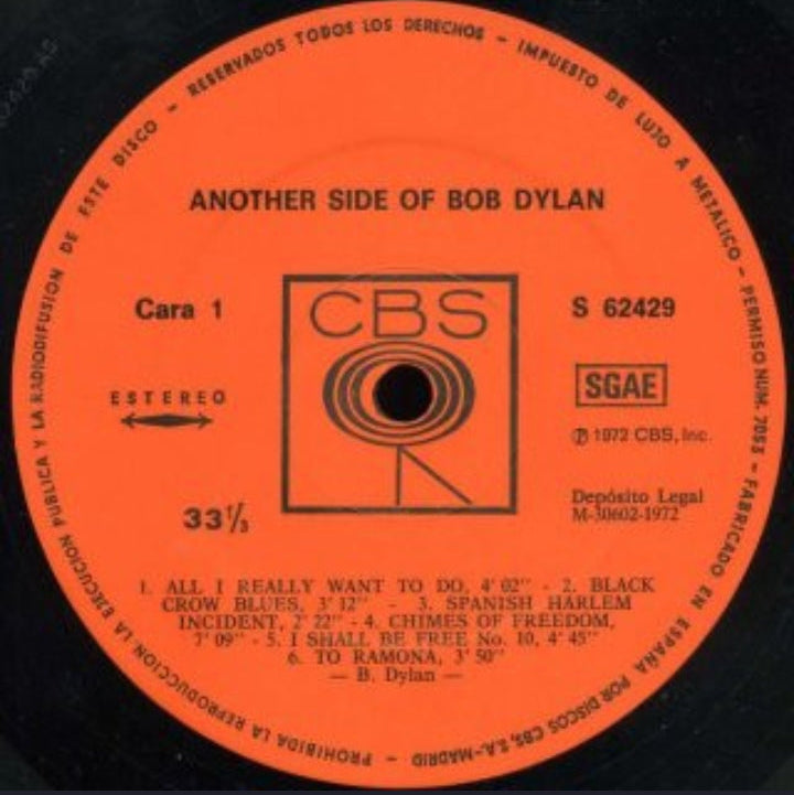 BOB DYLAN - ANOTHER SIDE OF BOB DYLAN