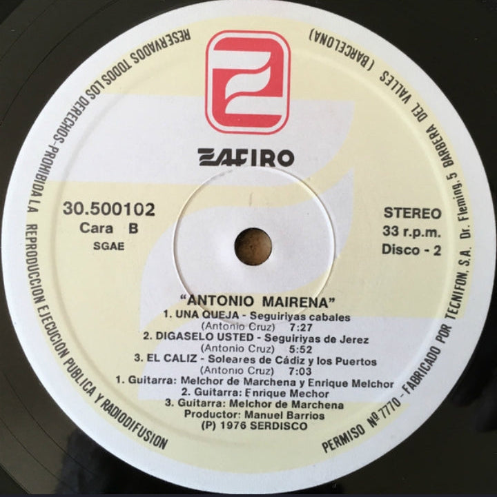 ANTONIO MAIRENA - ESQUEMA HISTÓRICO DEL CANTE FLAMENCO