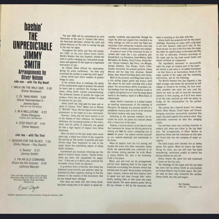 Jimmy Smith - Bashin' - The Unpredictable Jimmy Smith (Edición Alemania)