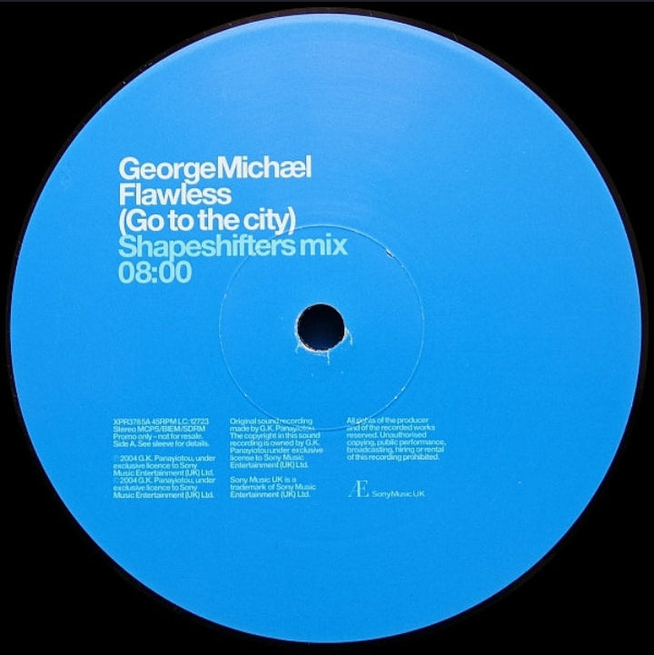George Michael - Flawless (Go To The City) (Maxisingle Promo UK ½ Speed mastered, 2004)