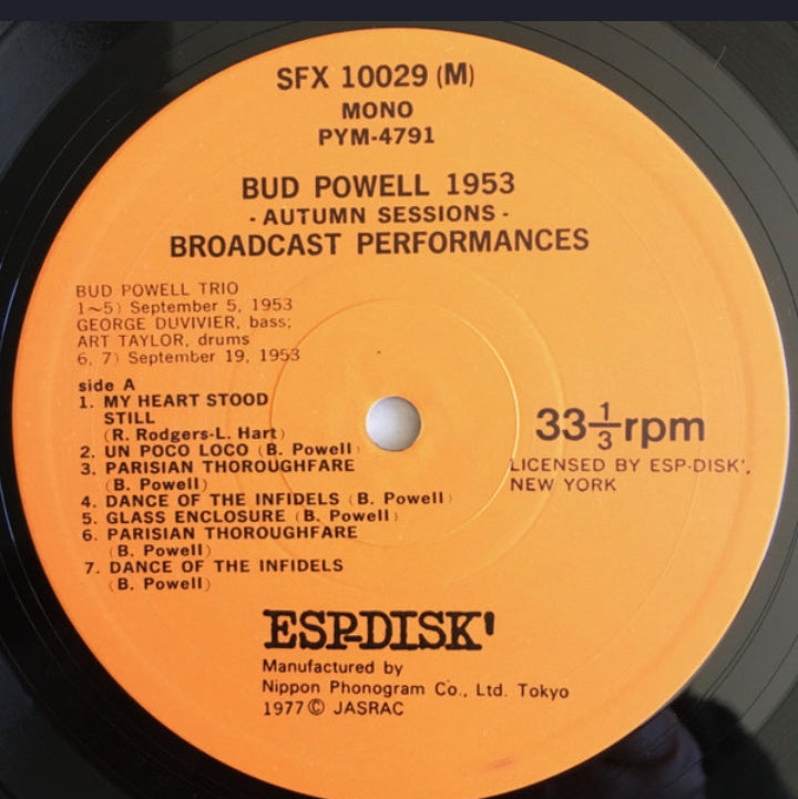 Bud Powell - 1953 Autumn Sessions - Broadcast Performances