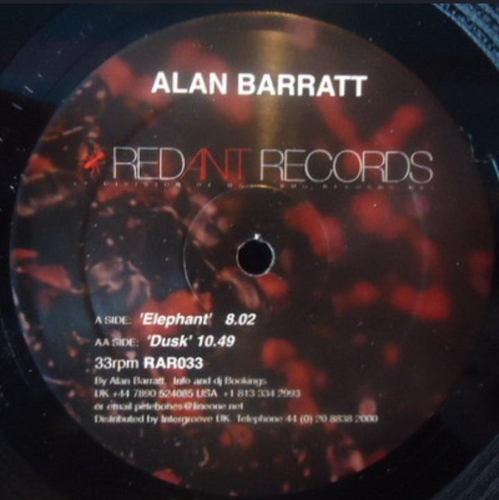 Alan Barratt - Elephant / Dusk (Edición Original US, Red Ant Records, 2003)