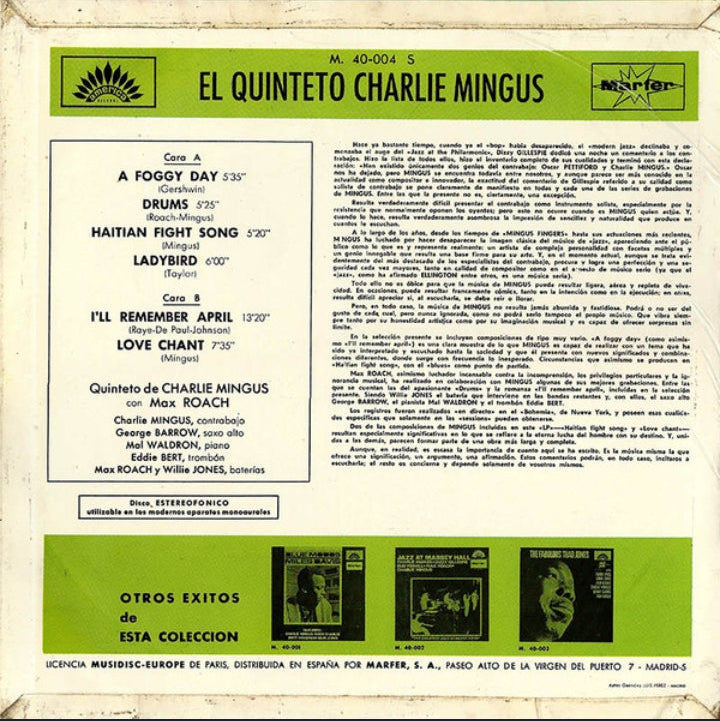 THE CHARLES MINGUS QUINTET - THE CHARLES MINGUS QUINTET