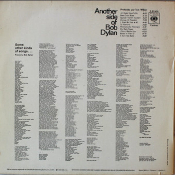 BOB DYLAN - ANOTHER SIDE OF BOB DYLAN