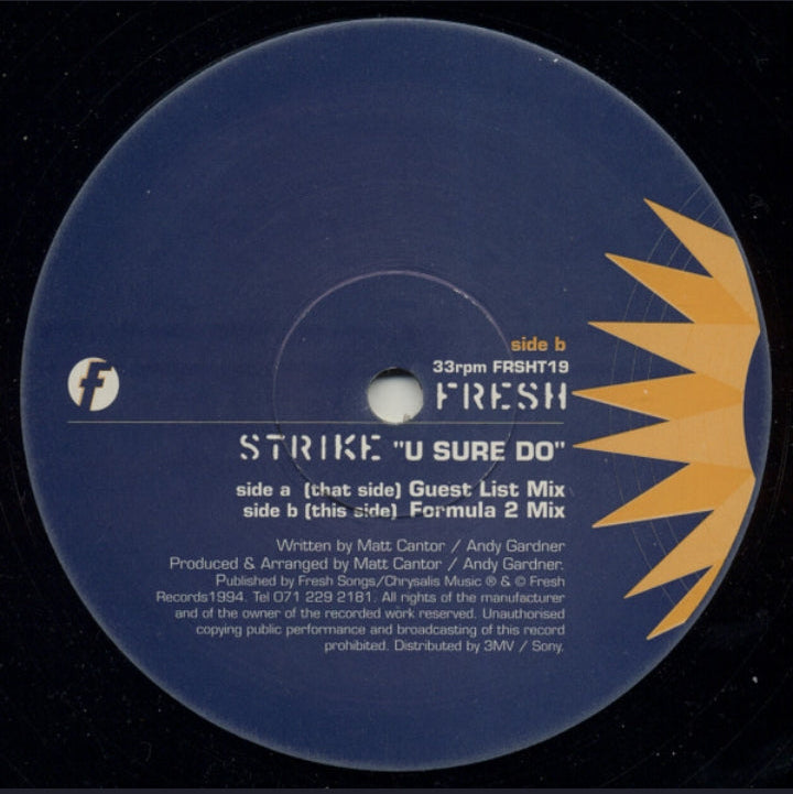 Strike - U Sure Do (Edición Original UK, Fresh Records, 1994)