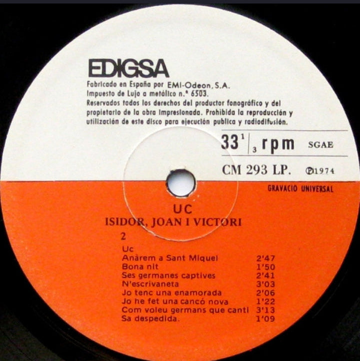 Uc - Cançons D'Eivissa (Edición España, 1974)