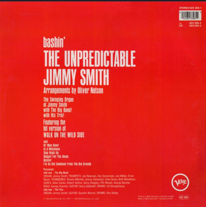 Jimmy Smith - Bashin' - The Unpredictable Jimmy Smith (Edición Alemania)