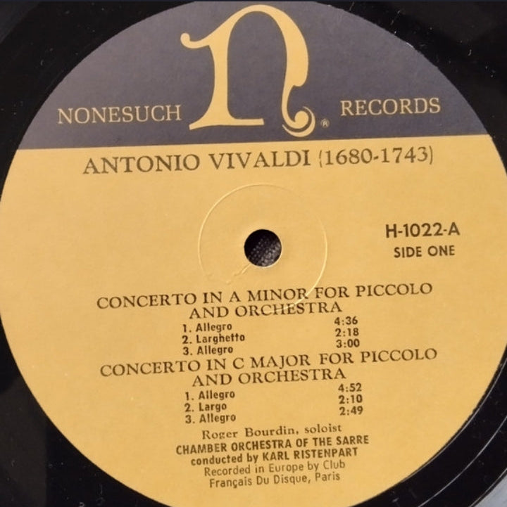 Antonio Vivaldi - Concertos For Violins, Concertos For Piccolo (Edición Original US, Nonesuch, 1964)