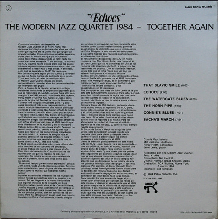 The Modern Jazz Quartet - Echoes (Edición España, 1985)