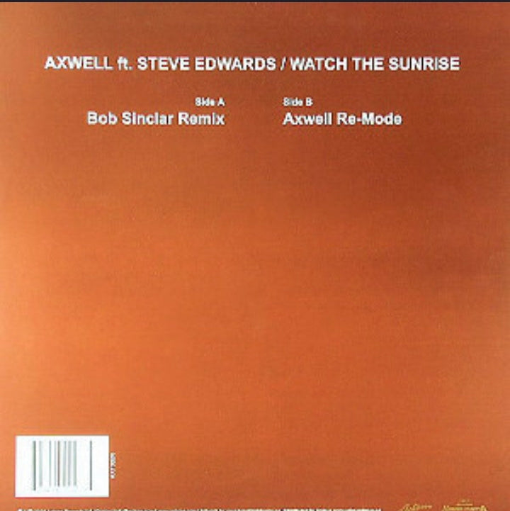 Axwell Ft. Steve Edwards - Watch The Sunrise (Edición Original UK, Axtone Records, 2005)