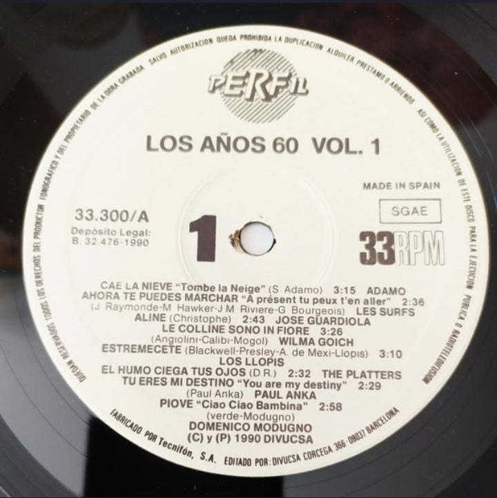 Artistas Varios - Los Años 60 Vol.1 (Edición Triple LP Box Set España, 1990)