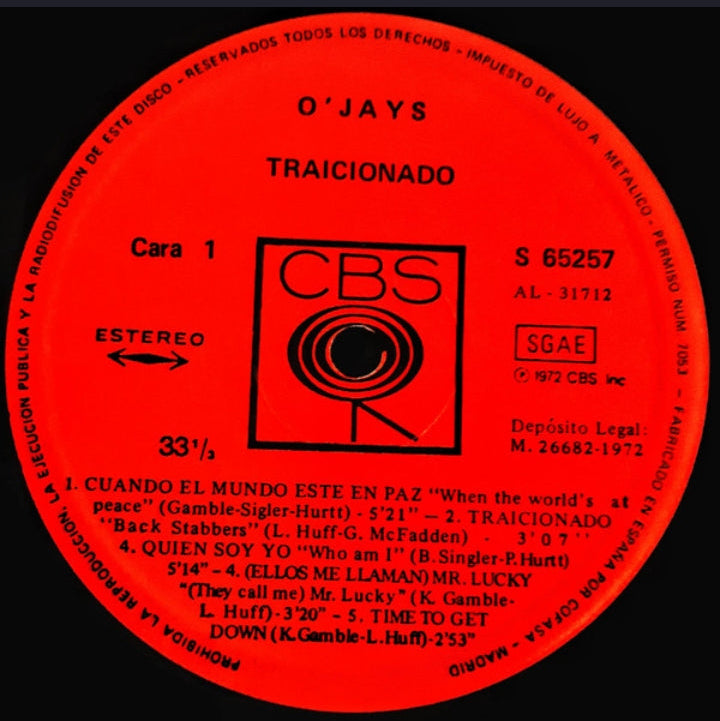 THE O'JAYS - BACK STABBERS