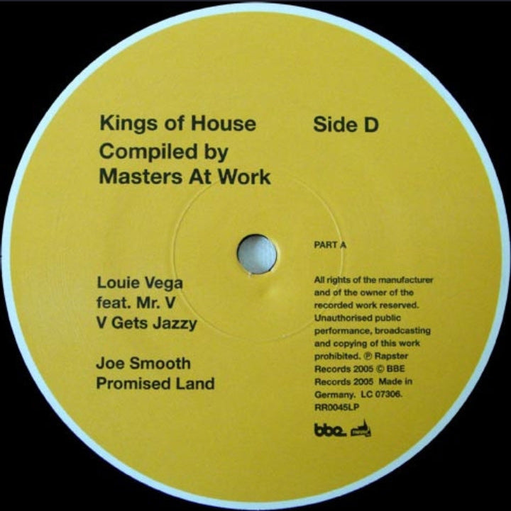 Masters At Work - The Kings Of House (Part A) (Doble LP Original UK, Rapster / BBE, 2005)