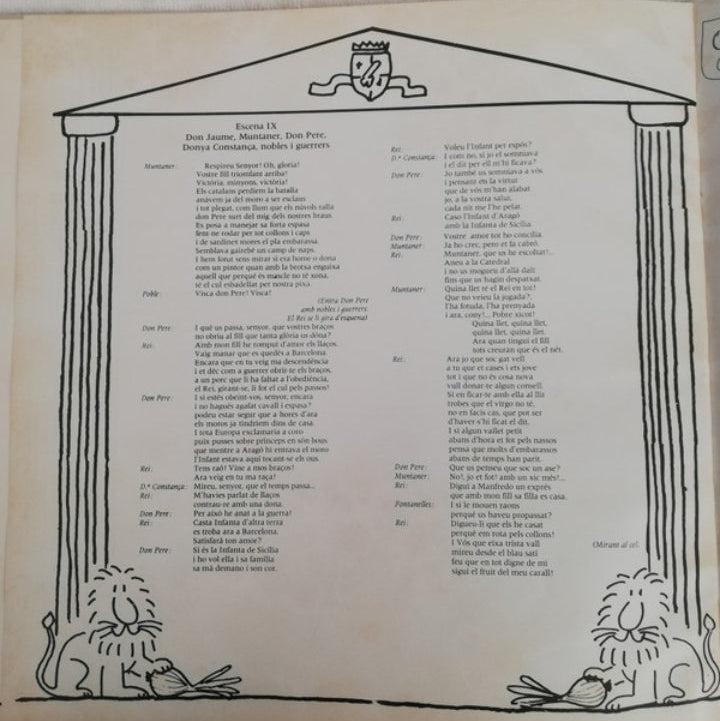 La Trinca - Don Jaume El Conquistador "Sarsuela-Rock" (Edición Original España, 1983)