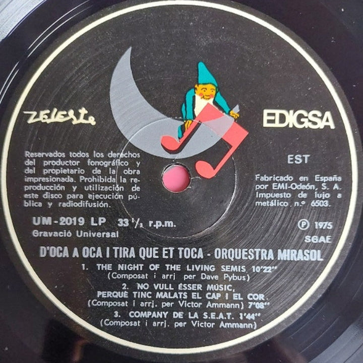 ORQUESTRA MIRASOL - D'OCA A OCA I TIRA PORQUE ME TOCA