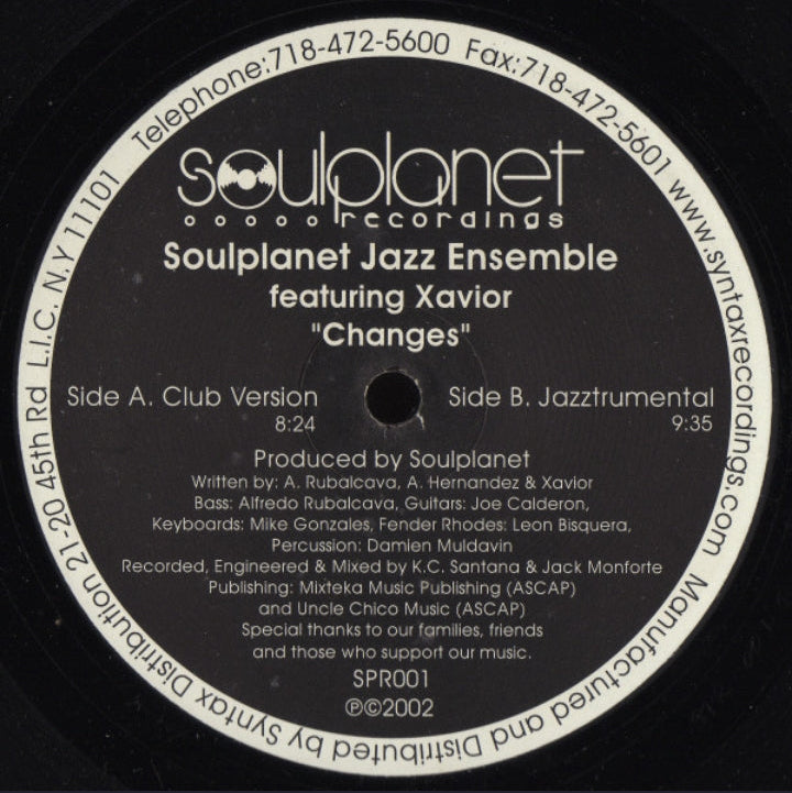 Soulplanet Jazz Ensemble Featuring Xavior - Changes (Edición Original US, 2002)