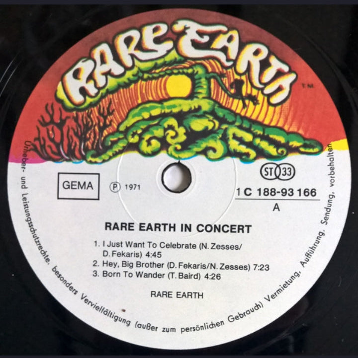 Rare Earth - Rare Earth In Concert (Edición Doble LP Alemania, 1971)