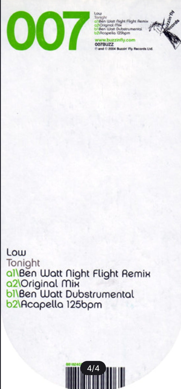 Low - Tonight (Edición Original UK, Buzzin' Fly Records, 2004)