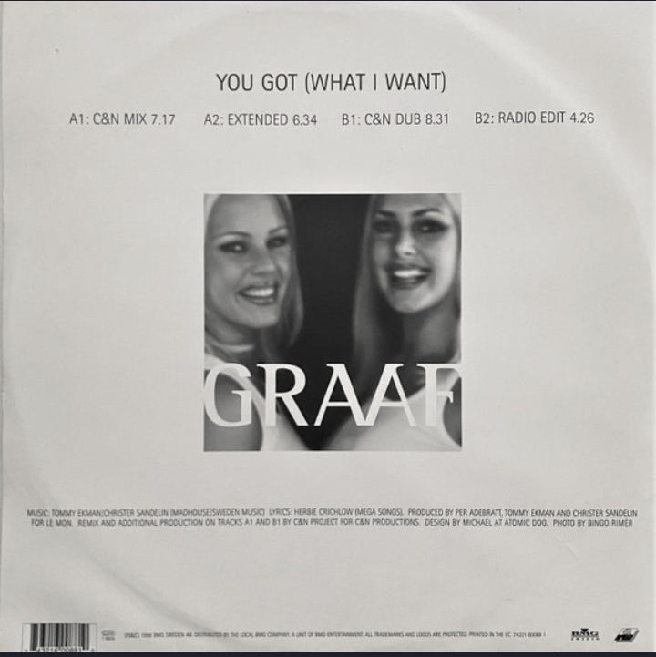 Graaf - You Got (What I Want) (Edición Original Suecia, BMG / Ariola, 1998)