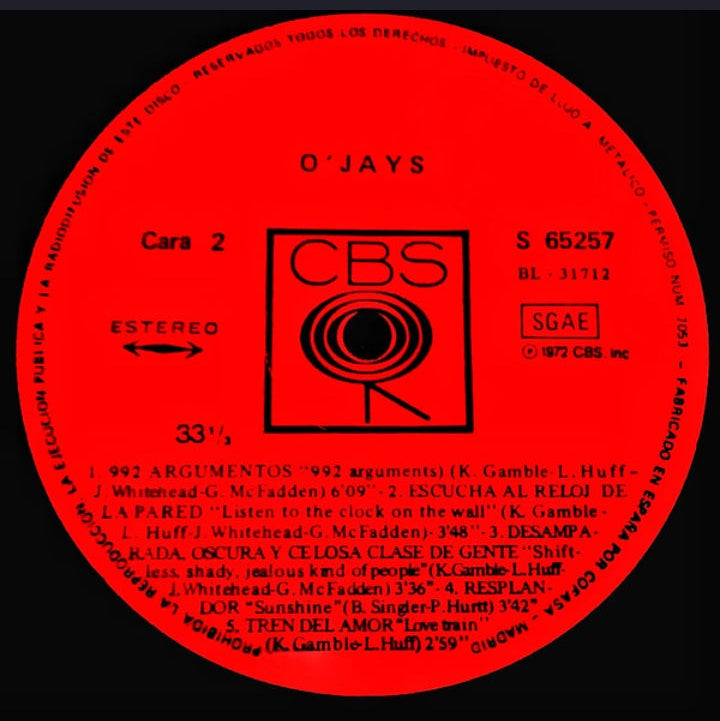 THE O'JAYS - BACK STABBERS