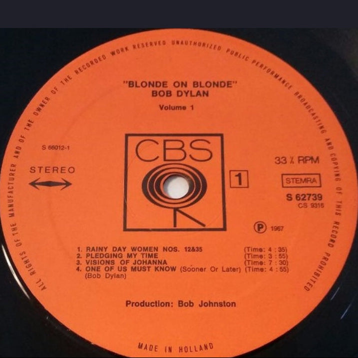 Bob Dylan - Blonde On Blonde - Vol. 1