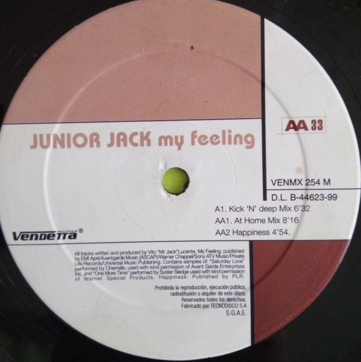 Junior Jack - My Feeling (Edición Original España, Vendetta Records, 1999)