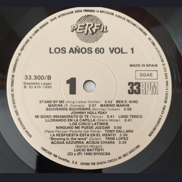 Artistas Varios - Los Años 60 Vol.1 (Edición Triple LP Box Set España, 1990)