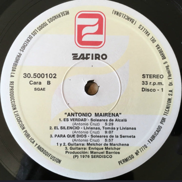 ANTONIO MAIRENA - ESQUEMA HISTÓRICO DEL CANTE FLAMENCO