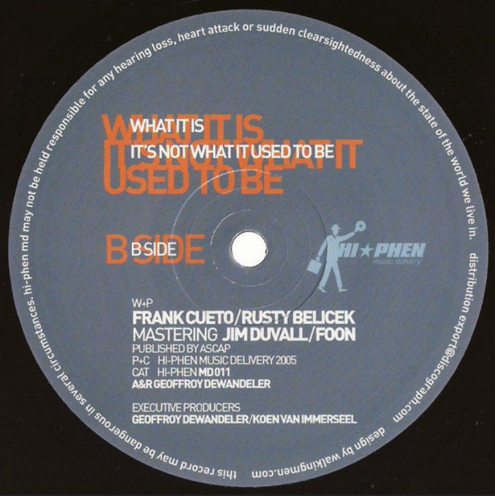 All Good Funk Alliance - What It Is EP (Edición Original Belgium, Hi-Phen, 2005)