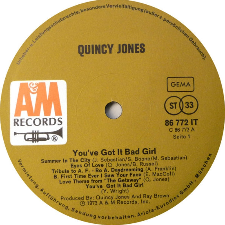 QUINCY JONES - YOU'VE GOT IT BAD GIRL