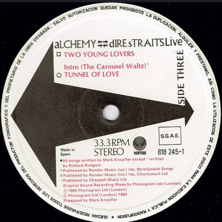 DIRE STRAITS - ALCHEMY - DIRE STRAITS LIVE
