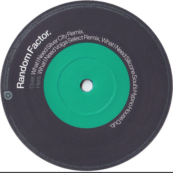 Random Factor - What I Need (Remixes) (Edición Original UK, 20:20 Vision, 2002)