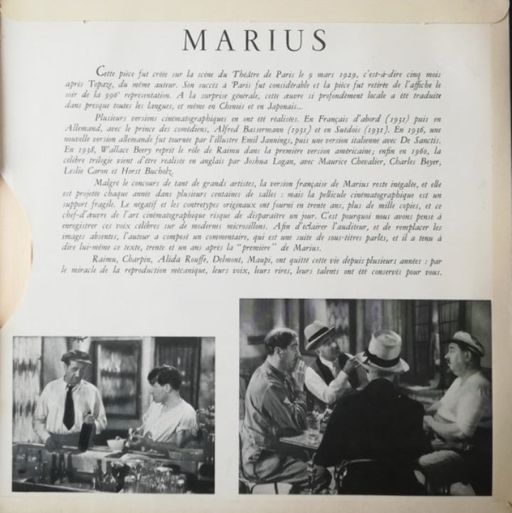 Marcel Pagnol - Marius (Edición Original Francia, Editions C.M.F., 1960)