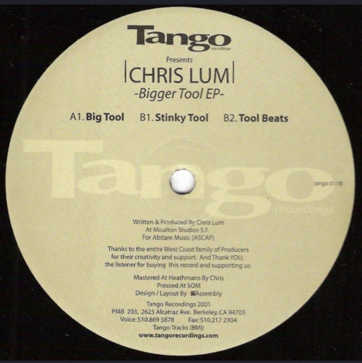 Chris Lum - Bigger Tool EP (Edición Original US, Tango Recordings, 2001)