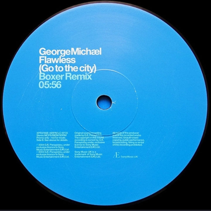 George Michael - Flawless (Go To The City) (Maxisingle Promo UK ½ Speed mastered, 2004)