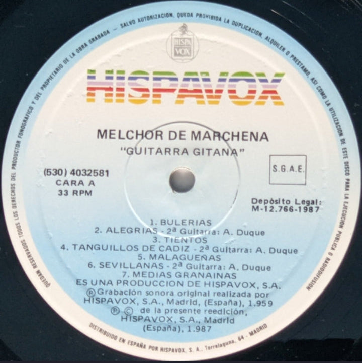 Melchor De Marchena - Guitarra Gitana (Edición España, 1987)