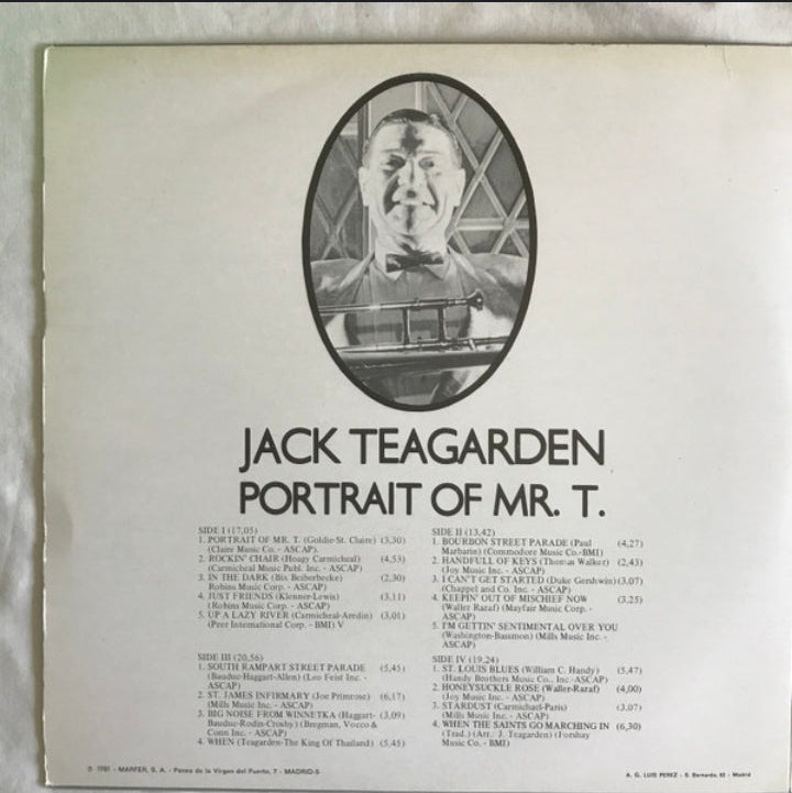 Jack Teagarden - Portrait Of Mr. T (Edición Original España, 1982)