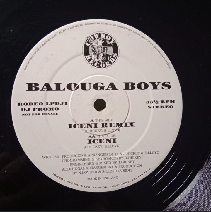 Balouga Boys - Iceni (Edición Original Promo UK, Cowboy Records, 1993)