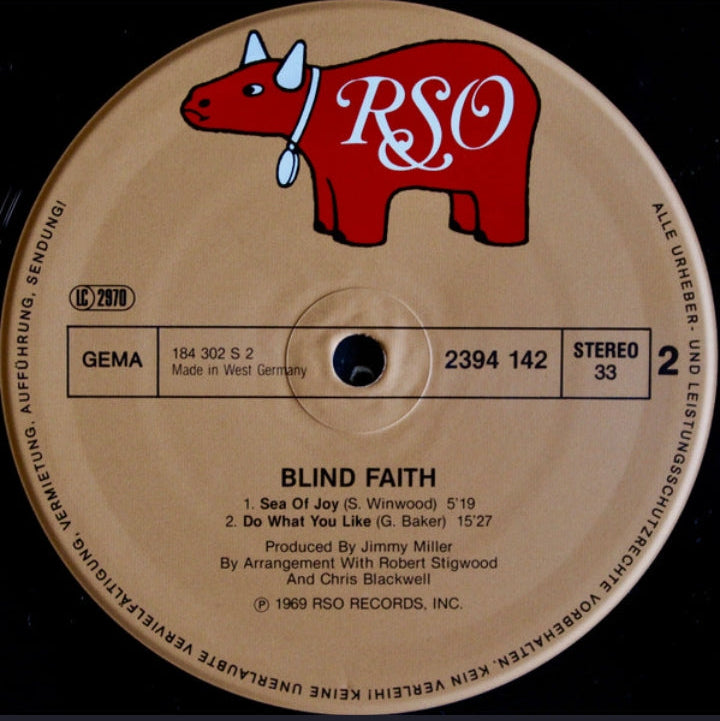 Blind Faith - Blind Faith (Edición Original Alemania, RSO, 1977)