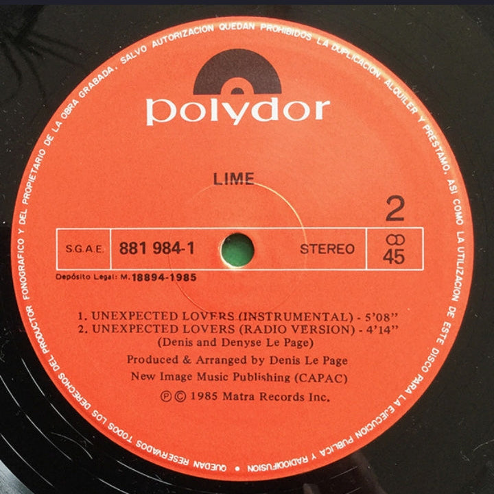 Lime - Unexpected Lovers = Amantes Inesperados (Edición Original España, 1985)