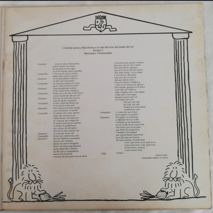 La Trinca - Don Jaume El Conquistador "Sarsuela-Rock" (Edición Original España, 1983)