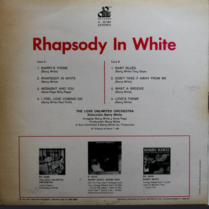 Love Unlimited Orchestra - Rhapsody In White (Edición Original España, 1974)