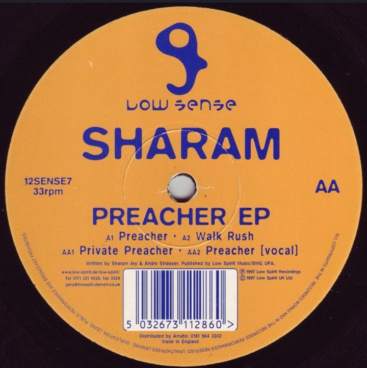 Sharam - Preacher EP (Edición Original UK, Low Sense, 1997)