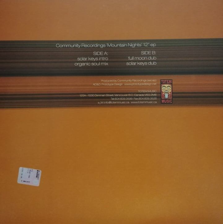Community Recordings - Mountain Nights EP (Edición Original Canada, Totem Music, 2003)